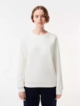 Толстовка свободного кроя Lacoste, экрю
