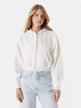 Толстовка свободного кроя Linear DW0DW21163 Tommy Jeans, экрю