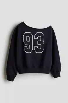 Толстовка свободного кроя на одно плечо H&M, мультиколор