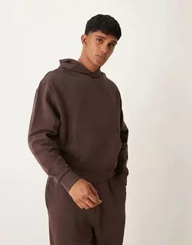 Толстовка свободного кроя оверсайз в коричневом цвете ASOS DESIGN