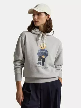 Толстовка свободного кроя Polo Ralph Lauren, серый