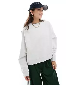 Толстовка свободного кроя реглан цвета ледяной меланж ASOS DESIGN