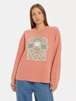 Толстовка свободного кроя Roxy, розовый