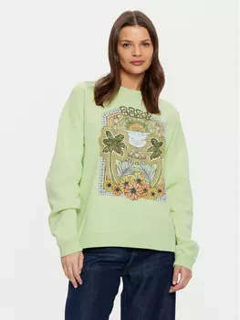 Толстовка свободного кроя Roxy, зеленый
