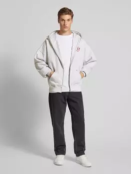 Толстовка свободного кроя с этикеткой, модель «RIGAD» Pegador, светло-серый