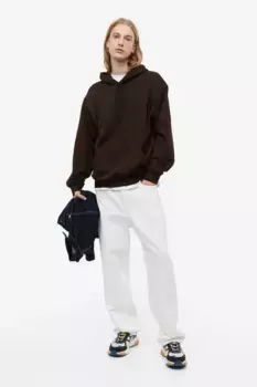 Толстовка свободного кроя с капюшоном H&M, коричневый