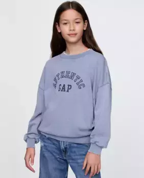 Толстовка свободного кроя с круглым вырезом Gap, синий