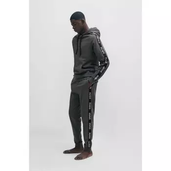 Толстовка свободного кроя с лентой с логотипом Hugo, цвет Light Grey
