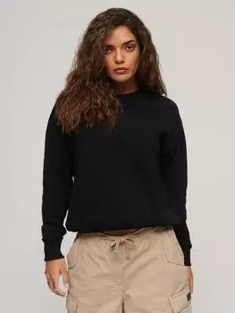 Толстовка свободного кроя с логотипом Superdry Essential, цвет: черный