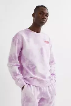 Толстовка свободного кроя с принтом H&amp;M, светло-фиолетовый/кока-кола
