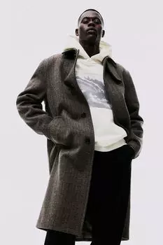 Толстовка свободного кроя с принтом H&M, бежевый