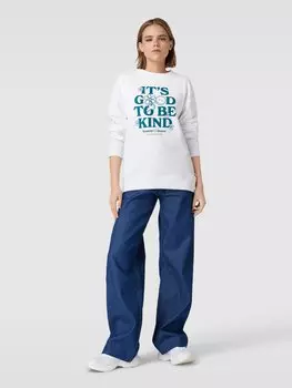 Толстовка свободного кроя с ярким принтом Tommy Jeans, белый