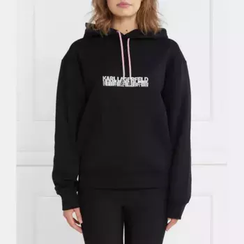 Толстовка свободного кроя с сезонным логотипом Karl Lagerfeld, черный