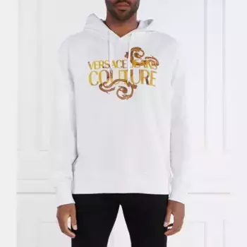 Толстовка свободного кроя с трафаретным принтом Versace, белый