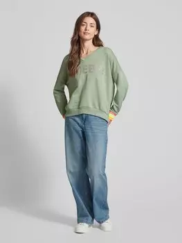 Толстовка свободного кроя с V-образным вырезом, модель «L(I)OVE!» miss goodlife
