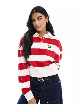 Толстовка свободного кроя с воротником-поло в цвете multi Tommy Jeans