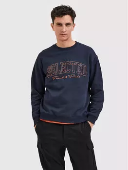 Толстовка свободного кроя Selected Homme, синий