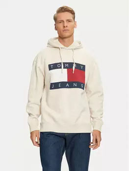 Толстовка свободного кроя Tommy Jeans, бежевый
