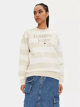 Толстовка свободного кроя Tommy Jeans, бежевый