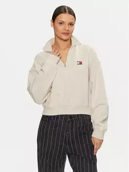 Толстовка свободного кроя Tommy Jeans, бежевый