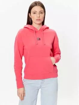 Толстовка свободного кроя Tommy Jeans, розовый