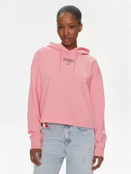 Толстовка свободного кроя Tommy Jeans, розовый
