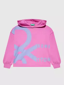Толстовка свободного кроя United Colors Of Benetton, розовый