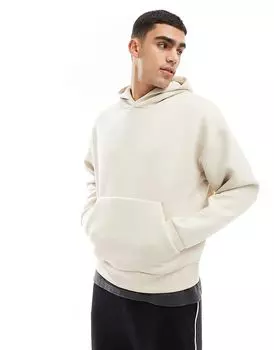 Толстовка свободного покроя с капюшоном кремового цвета Jack & Jones