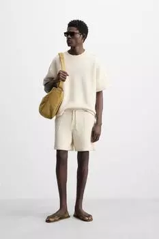 Толстовка свободного покроя ZARA, бежевый