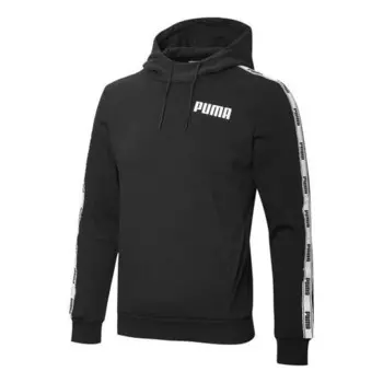 Толстовка tape hoodie 'black white' Puma, черный