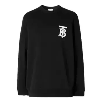 Толстовка tb crewneck sweatshirt 'black white' Burberry, черный