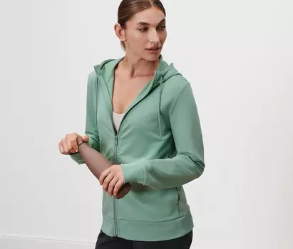 Толстовка Tchibo, зеленый шалфей