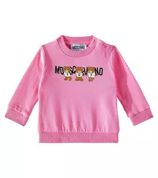 Толстовка Teddy Bear из хлопка Moschino, розовый