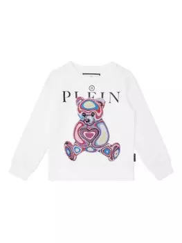 Толстовка Teddy Bear с кристаллами Philipp Plein, белый