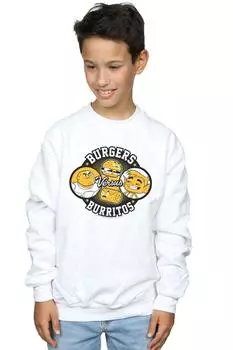 Толстовка Teen Titans Go Burgers Vs Burritos DC Comics, белый