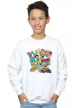 Толстовка Teen Titans Go Robin Montage DC Comics, белый