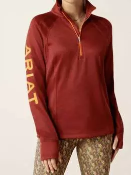 Толстовка Tek Team 1/2 Zip из обожженного кирпича ARIAT, цвет fired brick