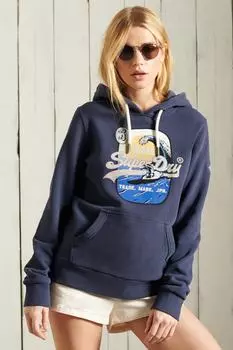 Толстовка - Темно-синий - Классический крой SUPERDRY, темно-синий