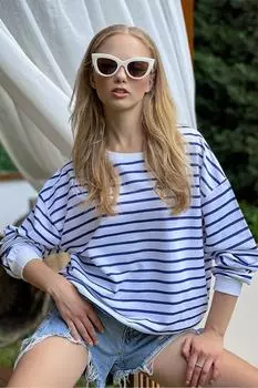 Толстовка - Темно-синий - Классический крой Trend Alaat Stili, темно-синий