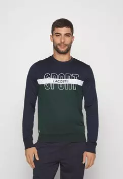 Толстовка Tennis Lacoste, цвет bleu marine/blanc/vert