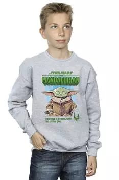 Толстовка The Force Is Strong The Mandalorian Star Wars, серый