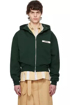Толстовка 'The Gros Grain Zipped' с молнией Jacquemus, зеленый