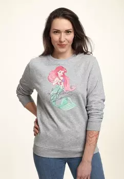 Толстовка THE LITTLE MERMAID SIGNED ARIEL Disney, цвет Mottled Light Grey