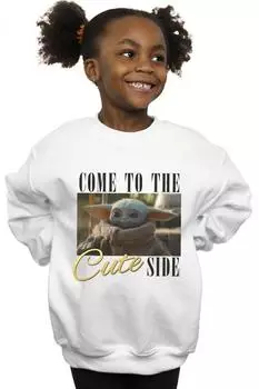 Толстовка The Mandalorian Come To The Cute Side Star Wars, белый