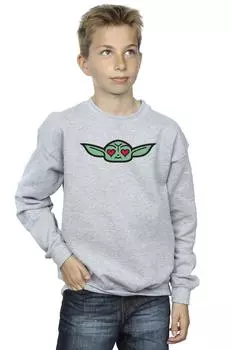 Толстовка The Mandalorian Grogu Heart Eyes Star Wars, серый