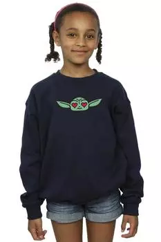 Толстовка The Mandalorian Grogu Heart Eyes Star Wars, темно-синий