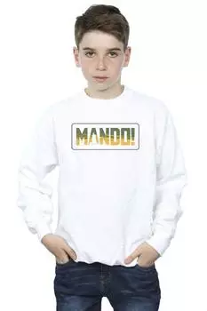 Толстовка The Mandalorian Mando с вырезом Star Wars, белый