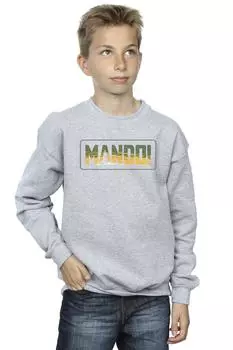 Толстовка The Mandalorian Mando с вырезом Star Wars, серый
