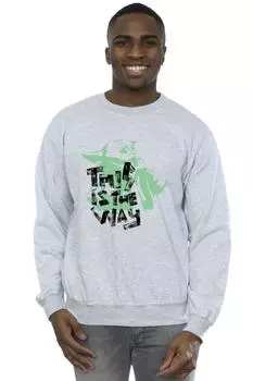 Толстовка The Mandalorian This Is The Way Grogu Star Wars, серый