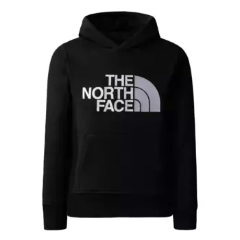 Толстовка The North Face "DREW PEAK P/O HOODIE - KIDS" с большой вышивкой логотипа, черный